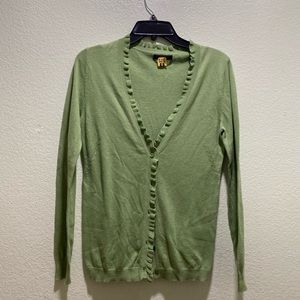 Green cardigan